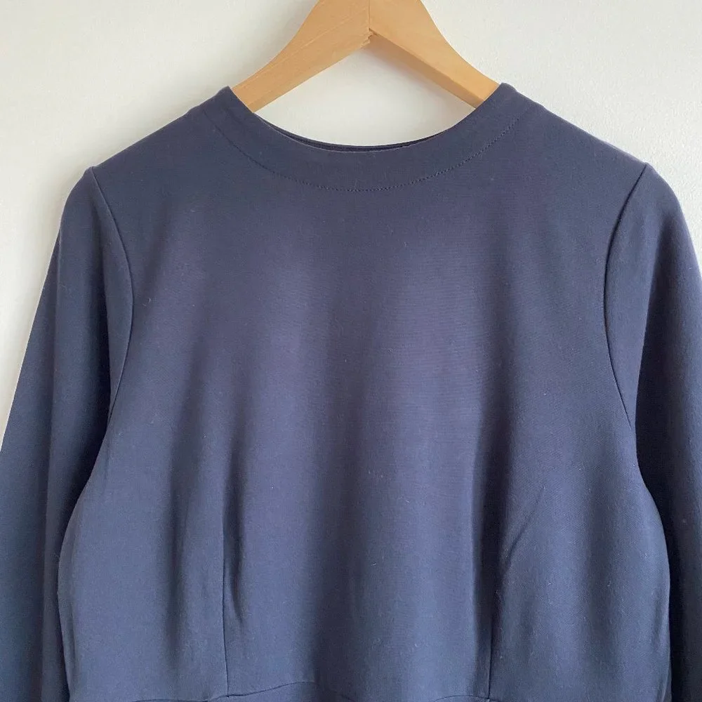 J.Jill Women's Long Sleeve Business Dress, Navy Blue, Size Medium - Picture 7 of 11